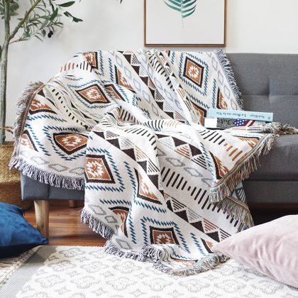 Boho Decorative Plaid Blankets Knitted Sofa Cover Full Blanket